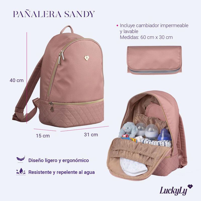 Pañalera Mochila Moderna Multifunción + Cambiad... image number null