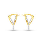 Arracadas 2begold Amarillo Con Blanco (925+1/10 14k) (10x14mm