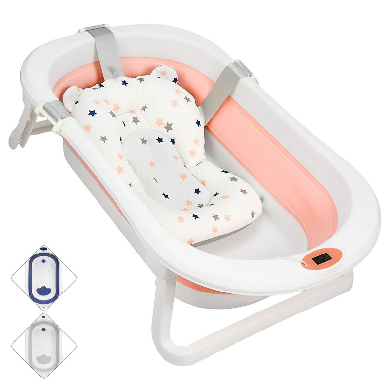 Bañera para Bebé Plegable con Cojín Tapón de Dr... image number null