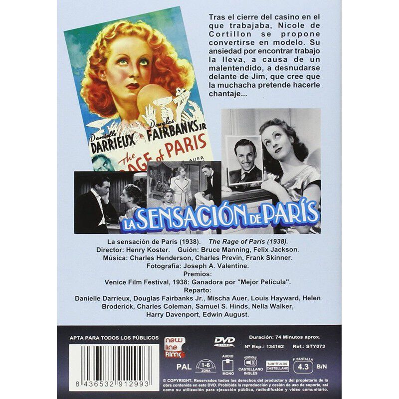 La Sensaci&oacute;n De Par&iacute;s (dvd) image number null