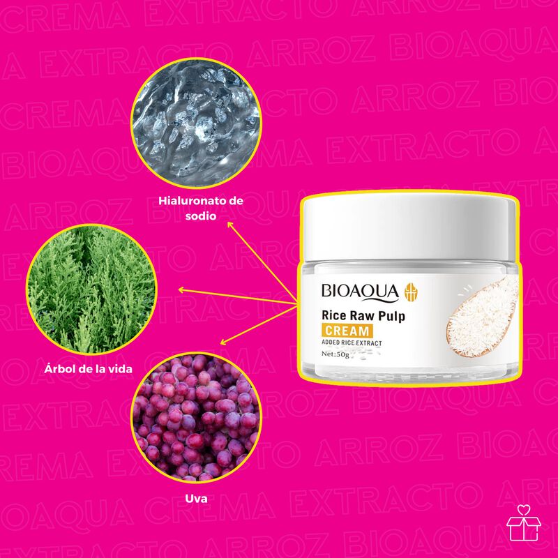 Set de 3 Cremas de Extracto Arroz Bioaqua &Aacute;cido... image number null
