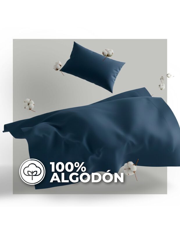 Set de S&aacute;banas Heaven Color Azul Petroleo - Lis... image number null