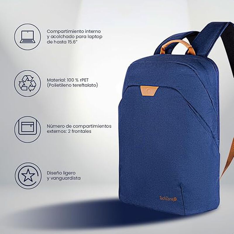 Techzone Mochila Eco Para Laptop De 15.6 Pulgad... image number null