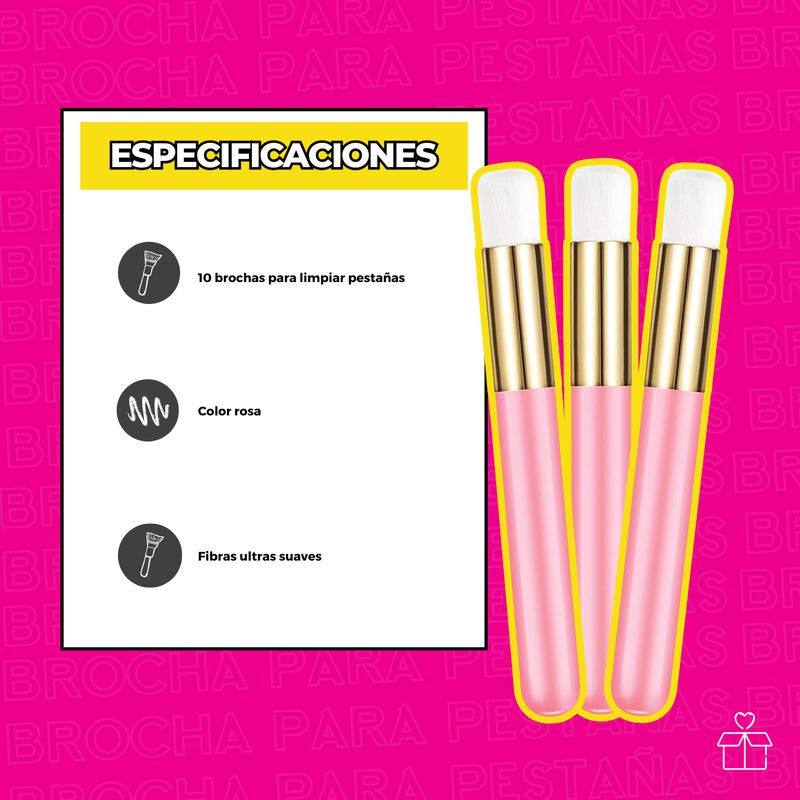 Brocha Para Limpiar Pestañas 1x1 Mink Lash 10pz... image number null