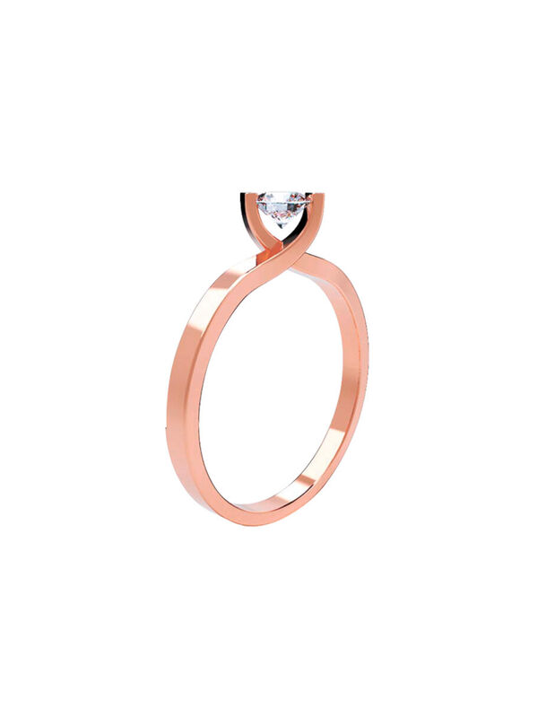 Anillo de Compromiso de 14K con Diamante de Lab... image number null