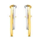 Arracadas 2begold Amarillo Con Blanco (925+1/10 14k) (13x9mm Aprox)