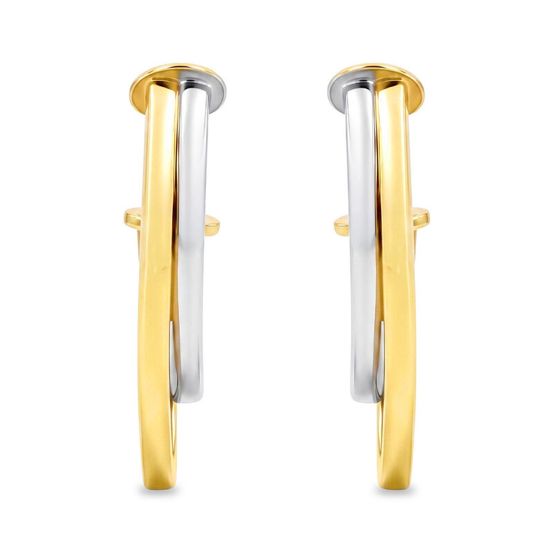 Arracadas 2begold Amarillo Con Blanco (925+1/10... image number null