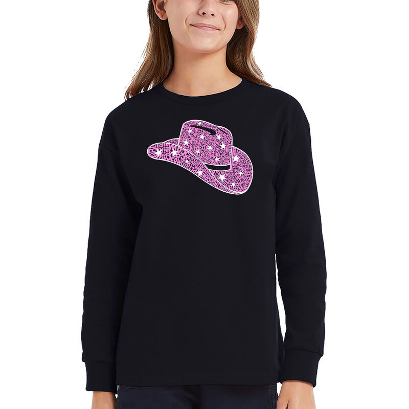 Camiseta De Manga Larga Word Art Para Ni&ntilde;a - So... image number null