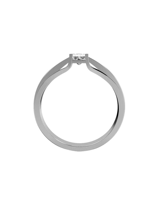 Anillo de Compromiso en Oro de 14K con Circonia... image number null