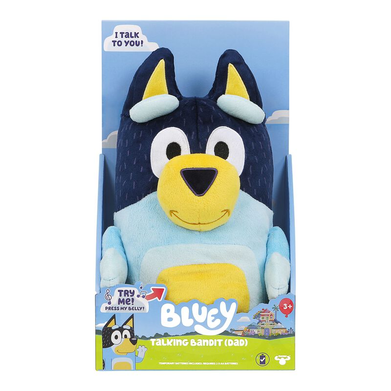 Peluche Parlante Bluey Bandit (pap&aacute;) De 14 Pulg... image number null
