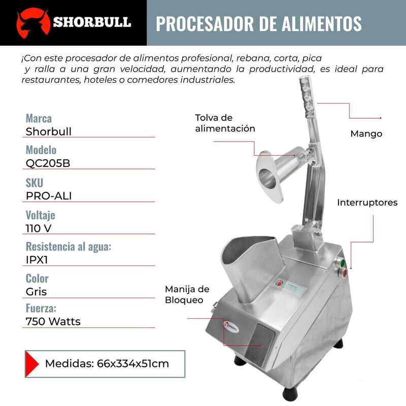Procesadora Alimentos Industrial Shorbull image number null