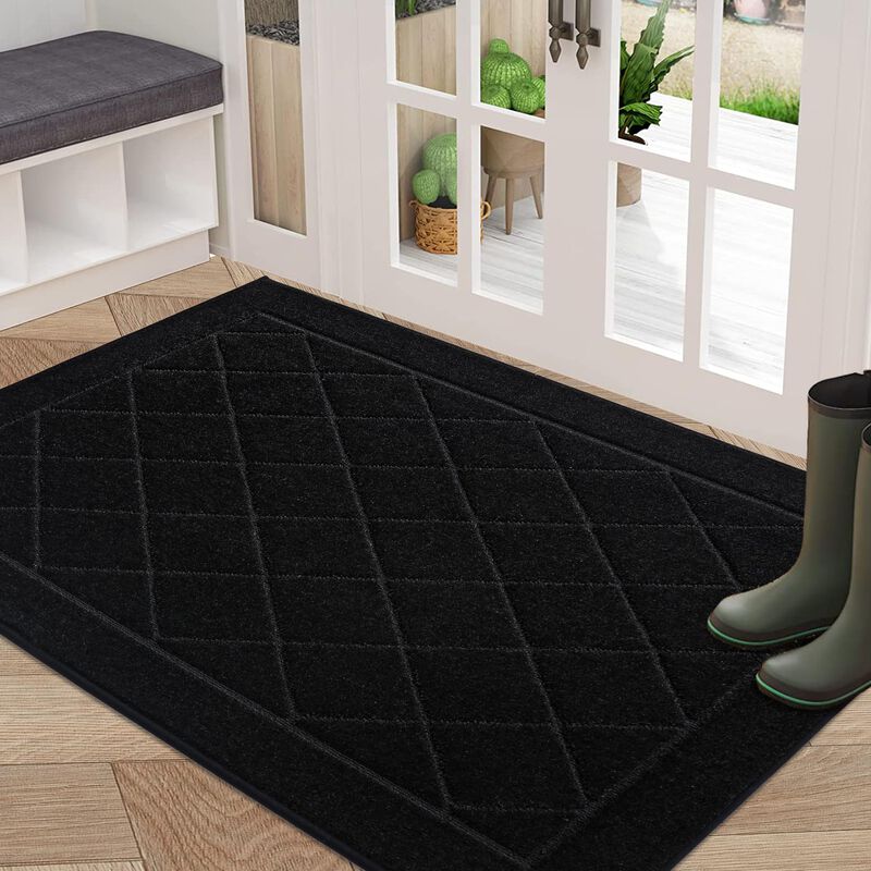 Felpudo Beqhause 81 cm X 122 cm Negro Antidesli... image number null