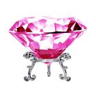 Peso De Escritorio Adwikoso 8 cm Diamante De Cristal Rosa