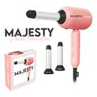 Secadora Rizador Cabello Majesty Dos Barriles 25 Mm Tourmalina Color Rosa Timco