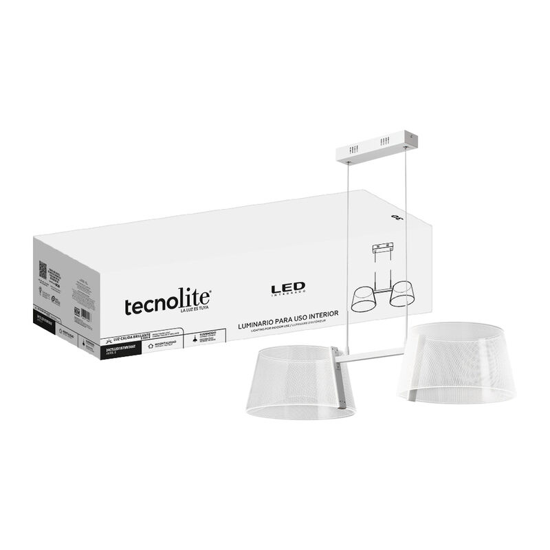 L&aacute;mpara Colgante LED de Acr&iacute;lico 1.20 m de Altu... image number null