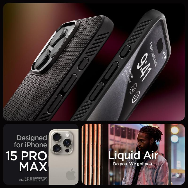 Funda Spigen Liquid Air Para Iphone 15 Pro Max ... image number null
