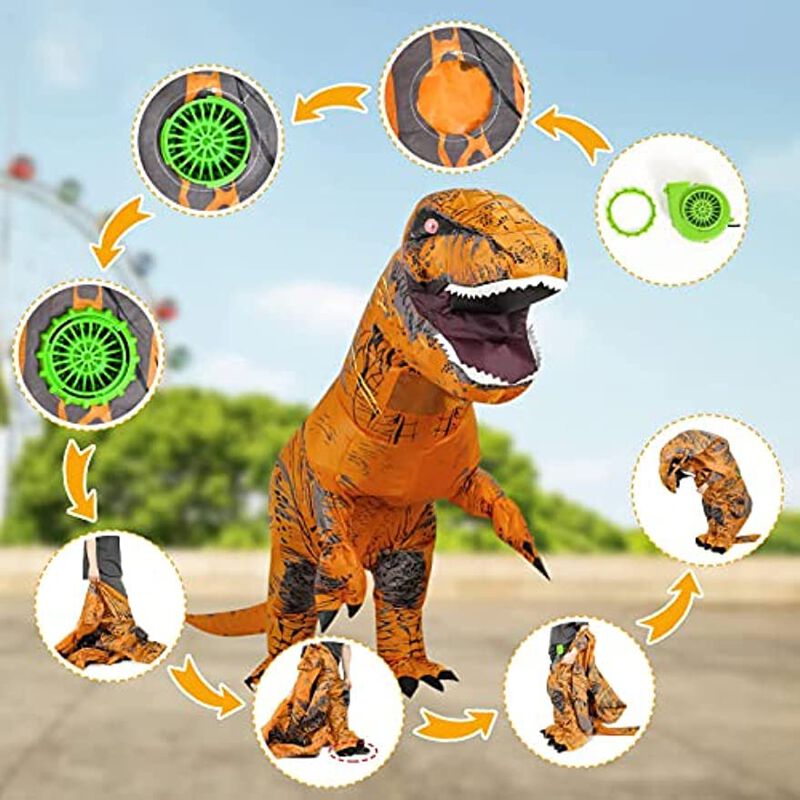 Disfraz Inflable De Dinosaurio Wylksylk Para Ad... image number null