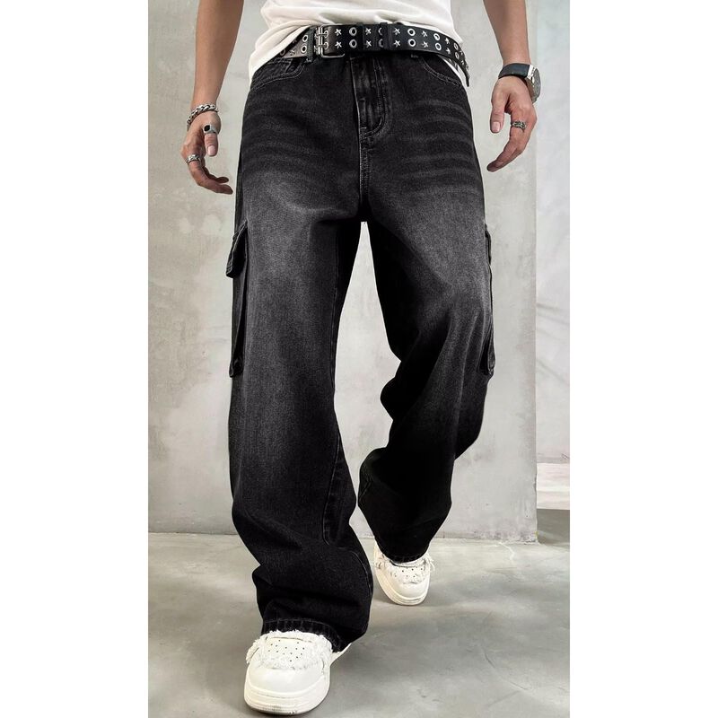 Jeans Cargo Hungson Holgados de Pierna Ancha Ne... image number null