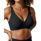 Bra Oeak Deep V Inal&aacute;mbrico, C&oacute;modo para Flexiones, Negro Talla M