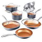 Juego De Utensilios De Cocina Gotham Steel, 12 Piezas, Cer&aacute;mica, Antiadherente, Cobre