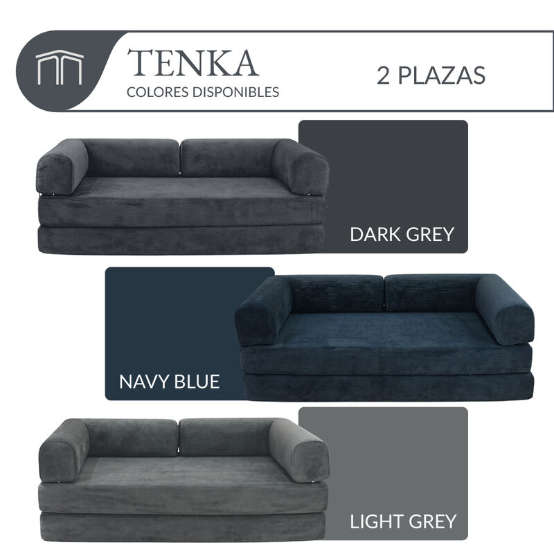 Sof&aacute; Espuma Alta densidad TENKA Navy Blue 2 pla... image number null