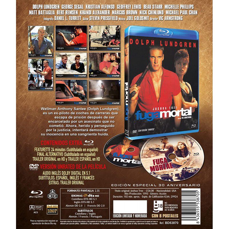 Fuga Mortal 2 Discos Blu-ray,dvd Dvd De Extras ... image number null