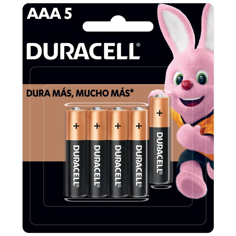 Pila Duracell Alcalina AAA con 5 Mn2400b5 Chica image number null