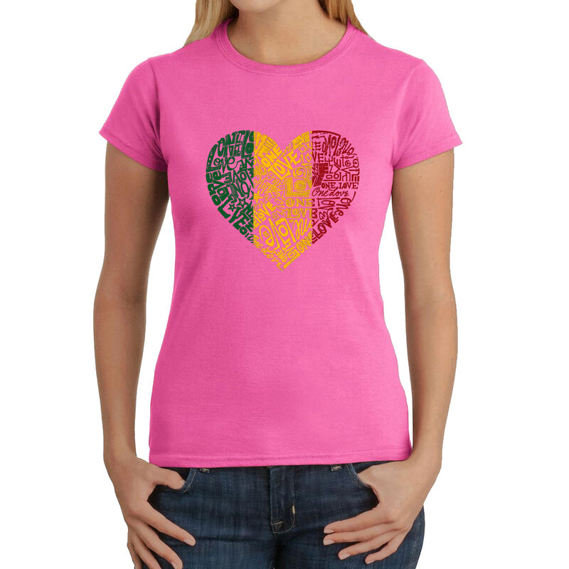 Camiseta Word Art Para Mujer - Coraz&oacute;n One Love... image number null