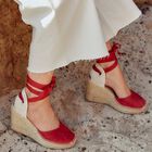 Alpargata de Cu&ntilde;a Alta Romero Rojo