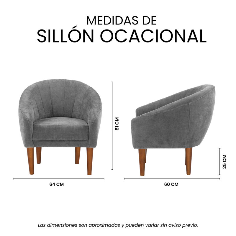 Sill&oacute;n Dicasa Tera Gris Humo image number null