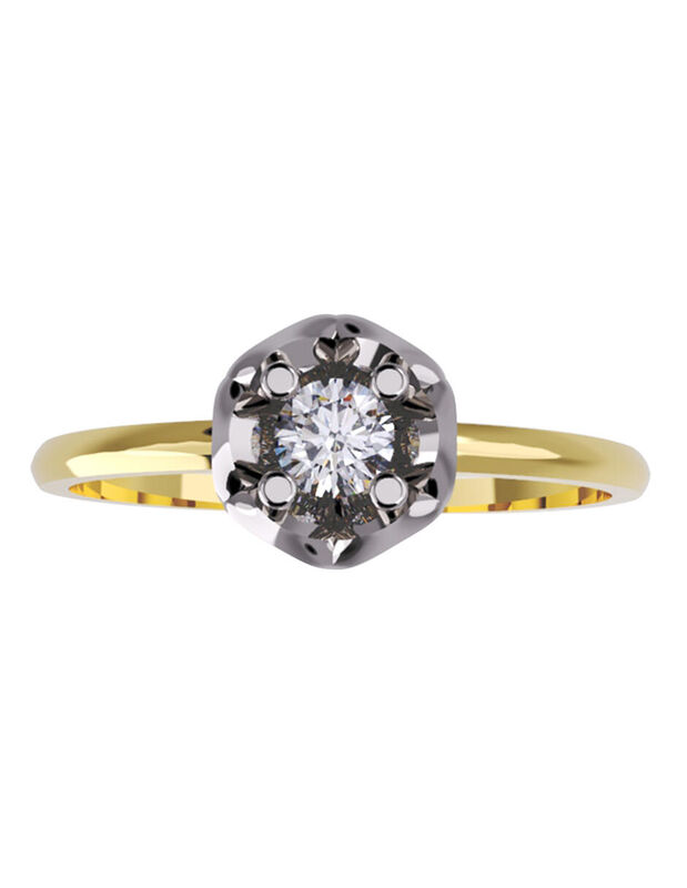 Anillo de Compromiso de 14K con Diamante de Lab... image number null