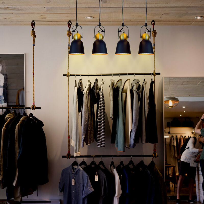 L&aacute;mpara Colgante Lamina De Acero Negro Mate / I... image number null