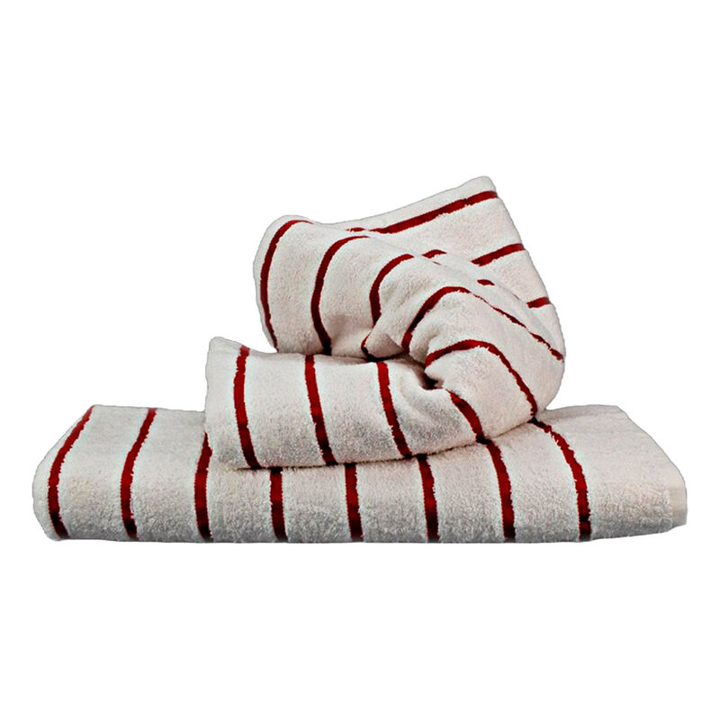 Set 2 de Toallas Alberca Tinto Blanco Premium J... image number null