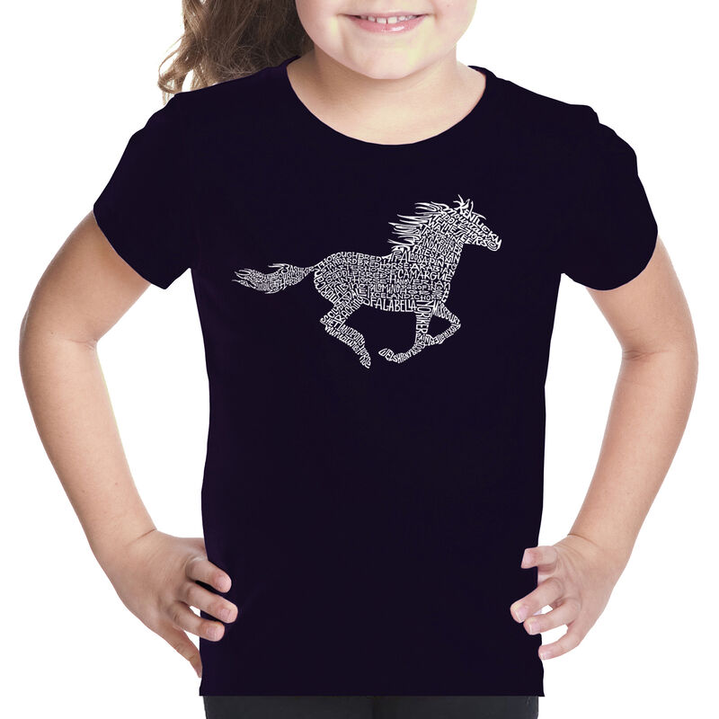 Camiseta Word Art Para Ni&ntilde;a - Razas de Caballos... image number null
