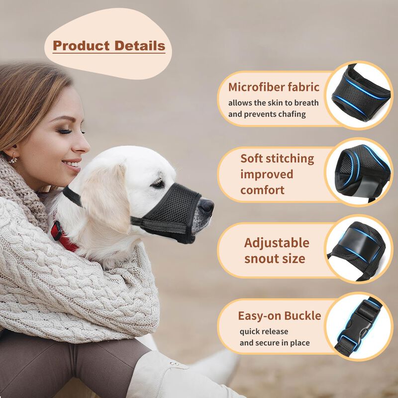 Bozal Para Perro Heele De Nylon Transpirable, A... image number null