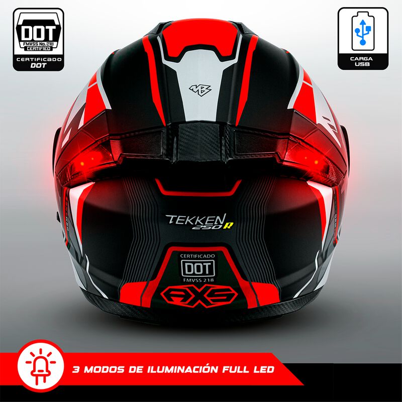 Casco Dot Axs Tekken Xl + Camara Action Axs image number null