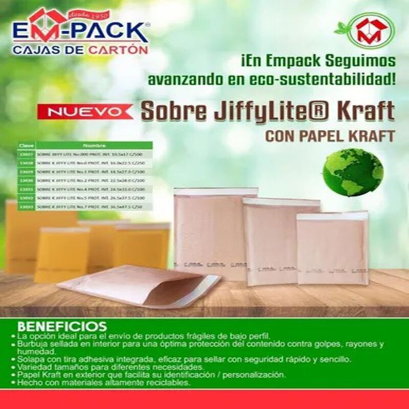 Sobre Kraft Jiffy Lite No.0 Protecci&oacute;n Int image number null