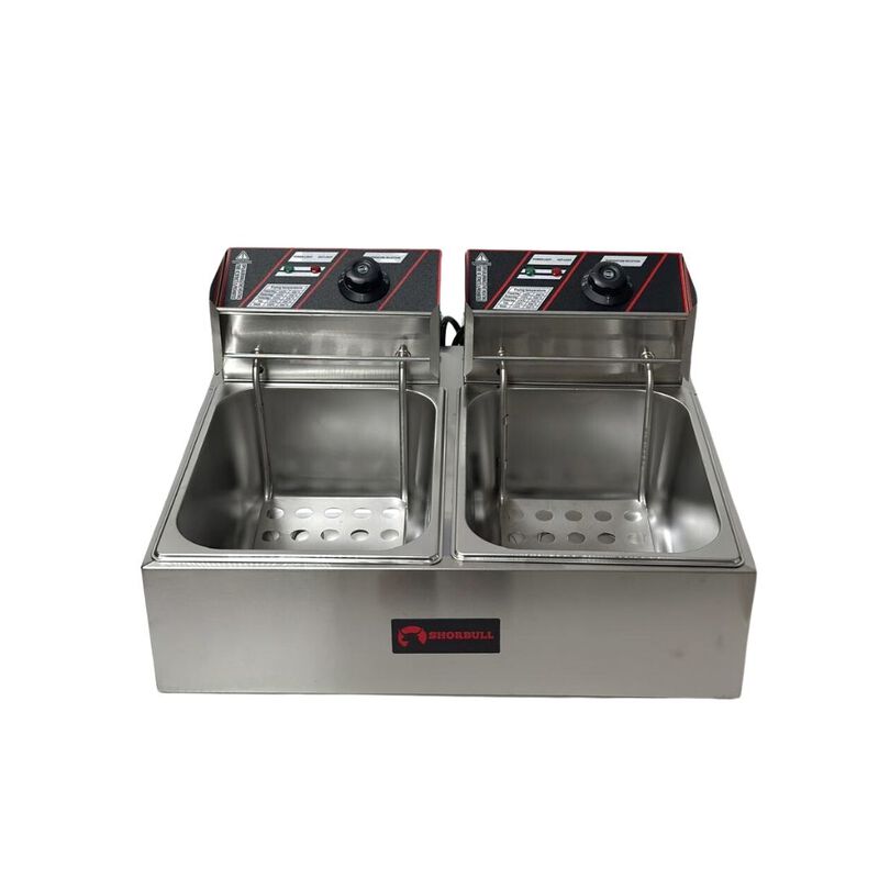 Freidora eléctrica doble 12L Shorbull image number null