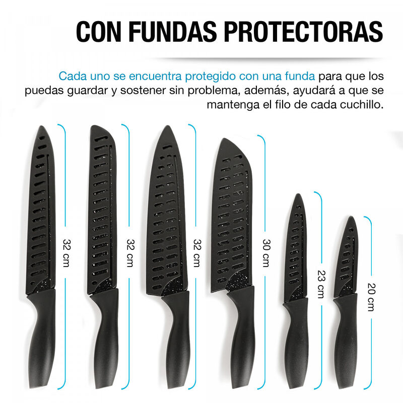 Set de cuchillos negros image number null
