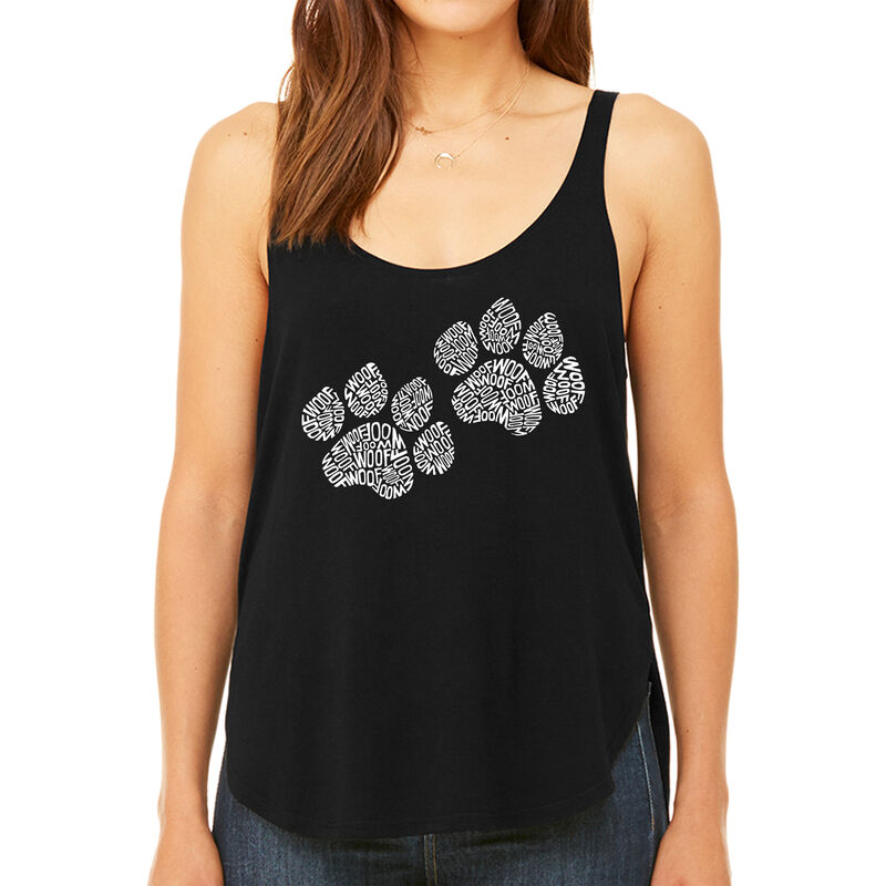 Tank Top Holgado Word Art Para Mujer - Huellas ... image number null