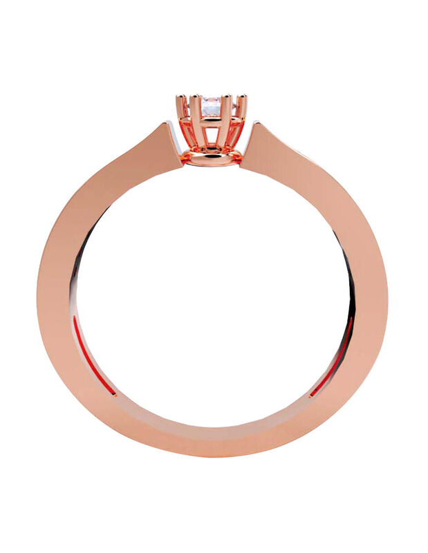 Anillo de Compromiso de 14K con Diamante de Lab... image number null