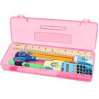 Estuche Para L&aacute;pices Enday Con Regla Larga 30 cm Rosa (1 pza)