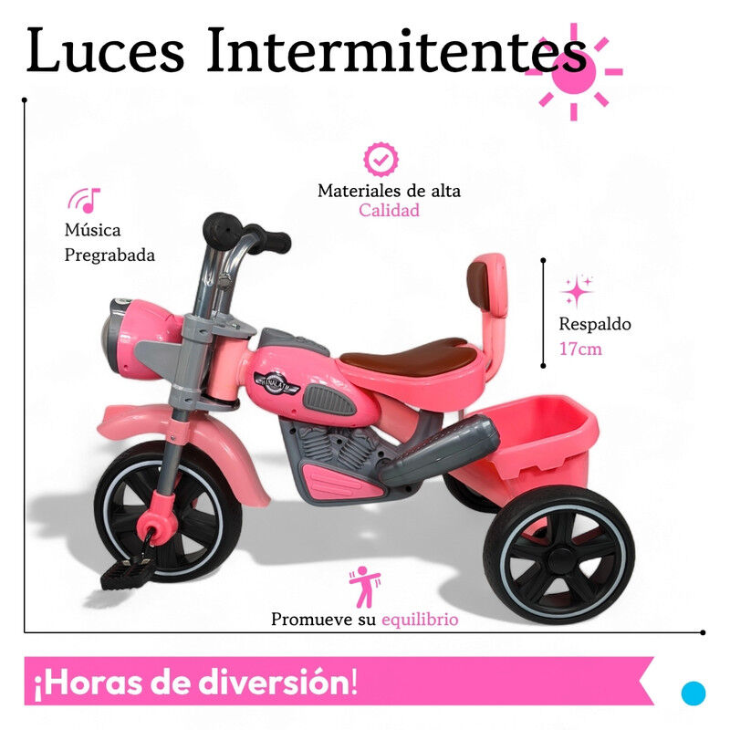 Triciclo Infantil C&oacute;modo C/ Luces y Sonido TEK-... image number null