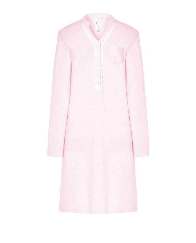 Camis&oacute;n Lencero con Encaje y Manga Larga Rosa image number null