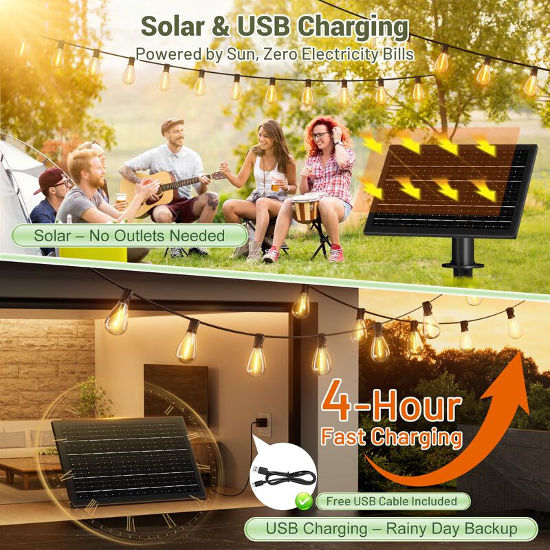 Luces De Cadena Solares Impermeables Amzrap 9 m image number null