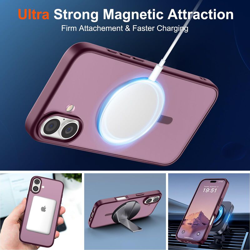 Funda Magn&eacute;tica Supfine para iPhone 17 Rojo Vin... image number null
