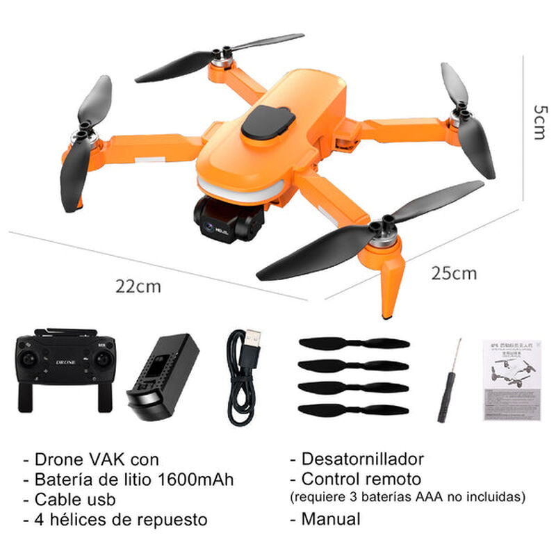 Drone Vak 955 Doble Cámara GPS 4k Video Control... image number null