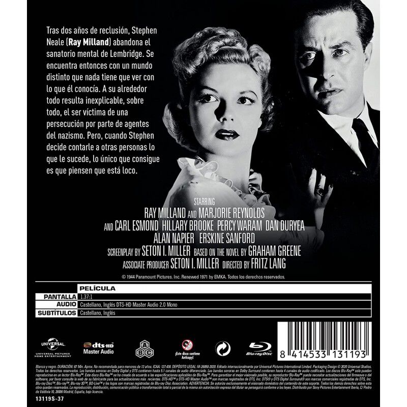 El Ministerio Del Miedo [blu-ray] image number null