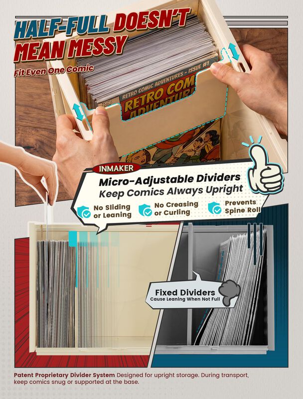 Caja De Almacenamiento Para C&oacute;mics Inmaker 150 ... image number null