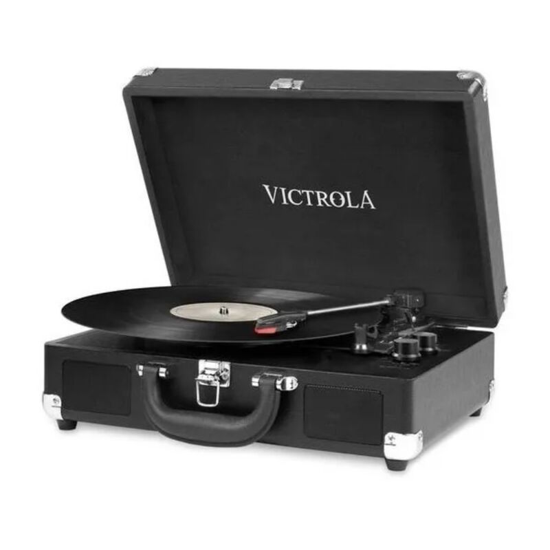 Tocadiscos Vintage Portafolio Victrola Port&aacute;til... image number null